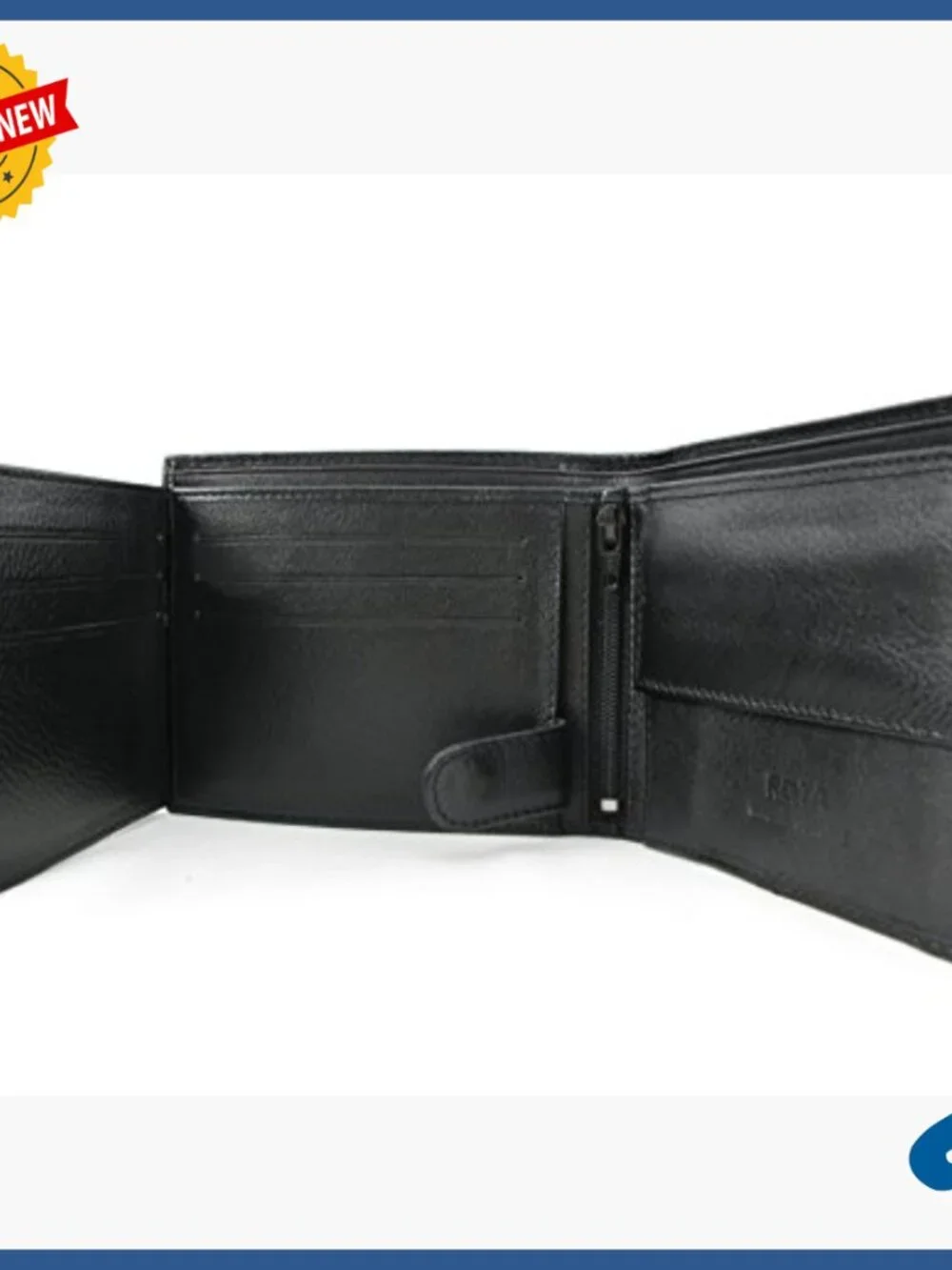 Genuine Stingray Skin Leather Bifold Wallet with 10 Card Slots